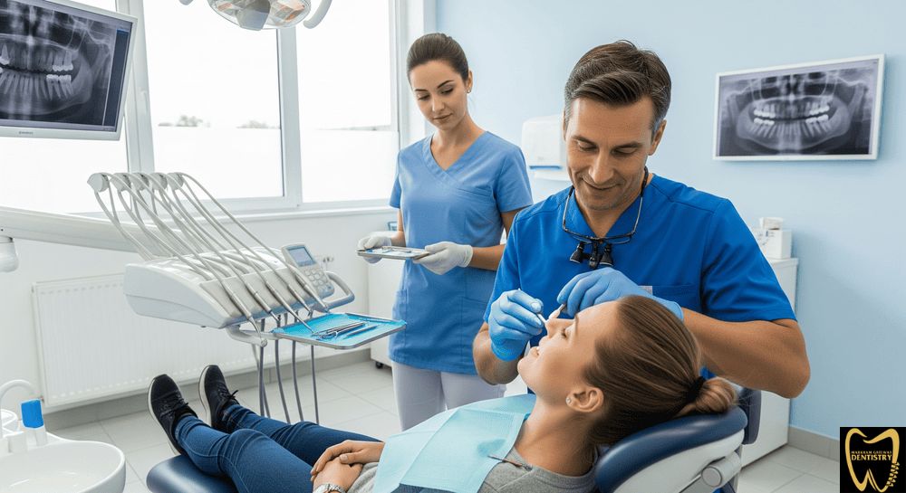 Scarborough dentist showing dental crown procedure with digital X-rays