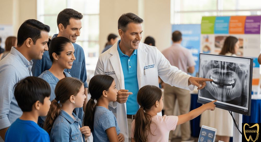 Scarborough community learning about safe dental x-rays at local clinic