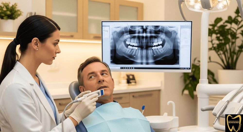 Scarborough dentist explaining what digital x-rays are for dental care